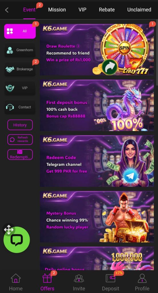 K6 Game app